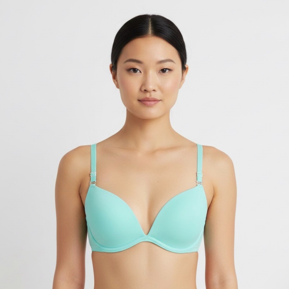 Frederick's of Hollywood Green Mint green push up bra New.